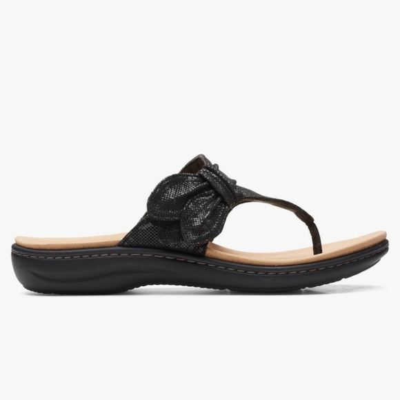 Clarks Womens Laurieann Rae Black Sandals Flip Floops Size 6 - Picture 11 of 14